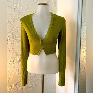 Vintage style lace trimmed top